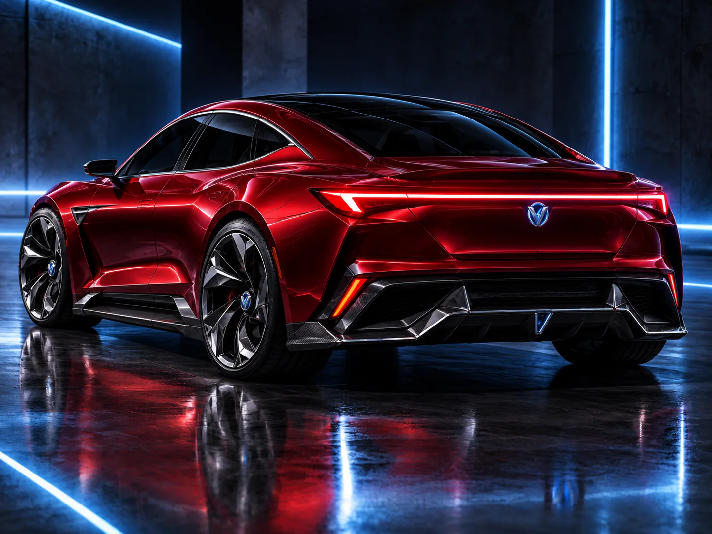 VoltDrive Tempest rear three-quarter exterior view